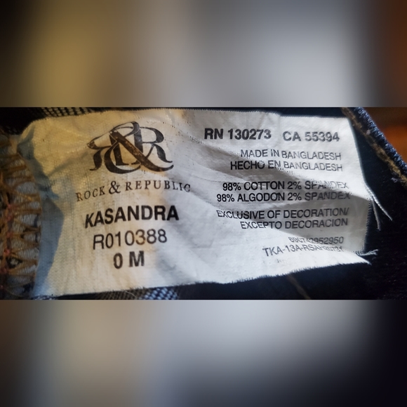 Rock & Republic Denim Mid Rise Boot Cut Size 0 EUC - Picture 6 of 7